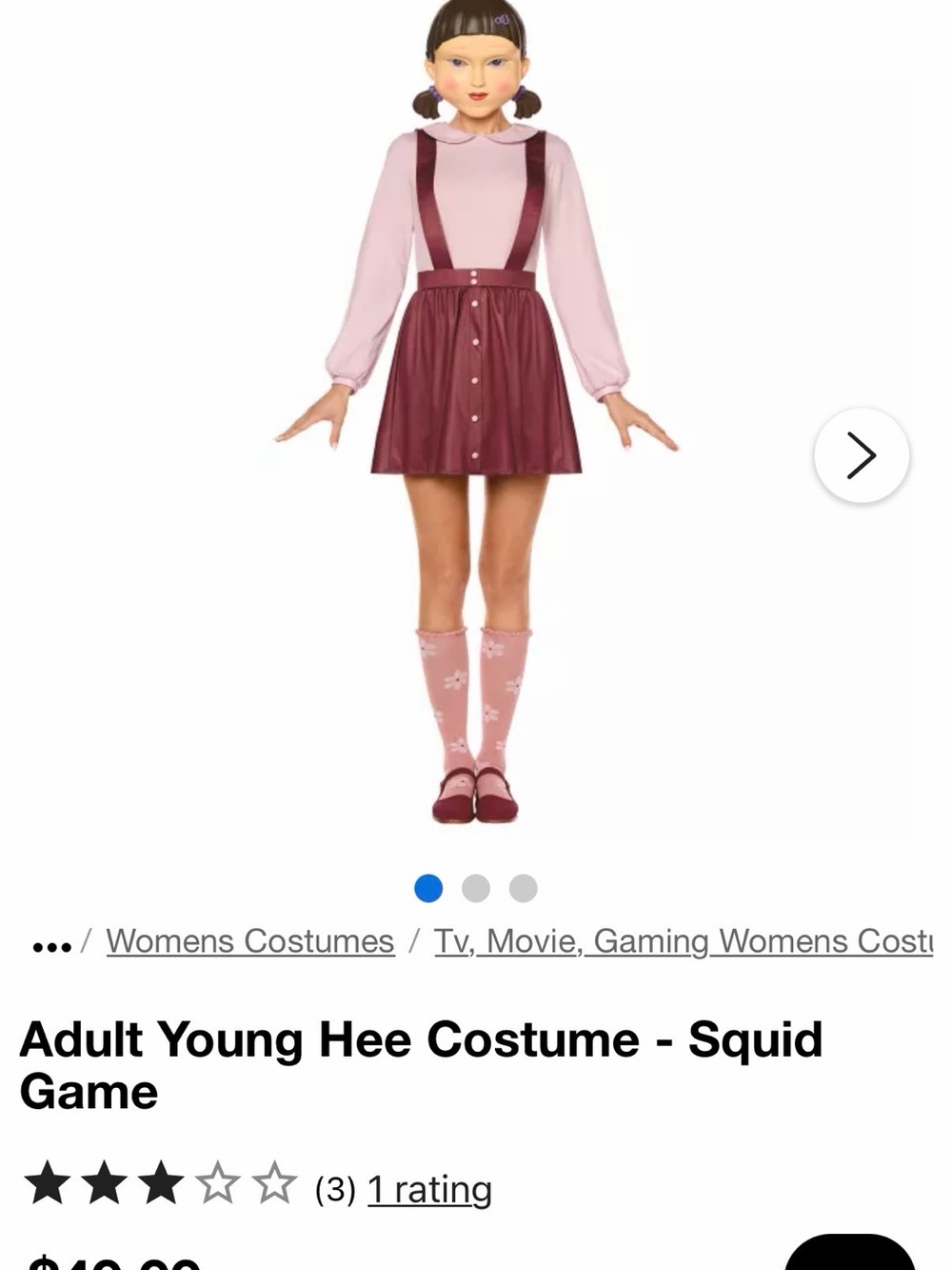 Spirit Adult Young Hee Costume in Pink and Burgundy